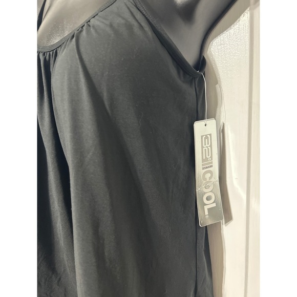 32 Degrees Cool Black Tank Top Women's Medium Sleeveless Activewear Built in Bra - Picture 3 of 8